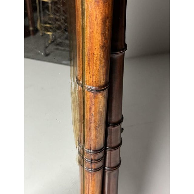 Faux Bamboo Cheval Mirror, 1900s For Sale - Image 6 of 18
