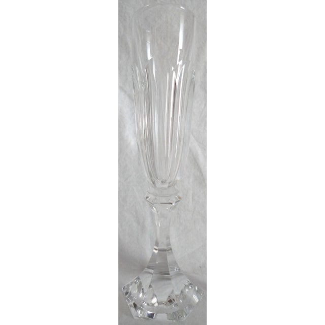 1980s Saint-Louis 'Chambord' Pattern Crystal Fluted Champagne Glass Discontinued: 1974-2017. Description: The Saint-Louis...