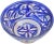 Late 19th Century Blue-Patterned Moroccan Ceramic Decorative Bowl For Sale - Image 4 of 9
