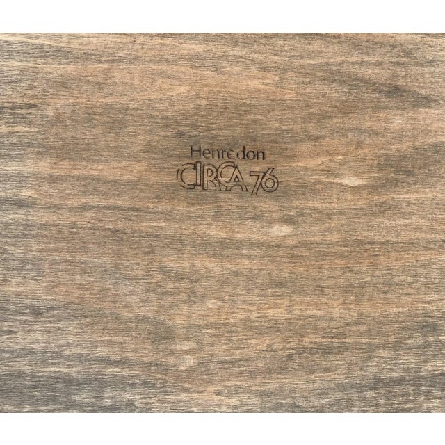 Henredon Circa 76 Collection Solid Oak Slat Barrel Drum Drinks Table