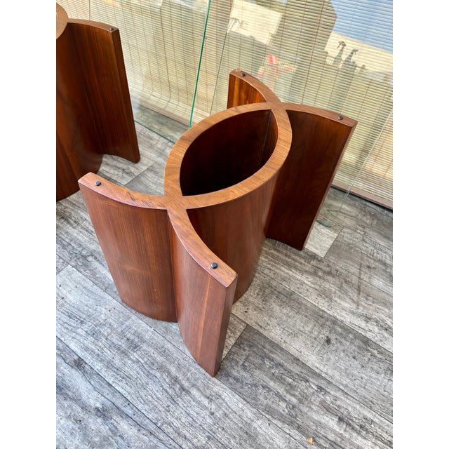 Mid- Century Modern Scandinavian-Style Bent Wood Side Tables With Glass Tops. Circa 1960s For Sale - Image 14 of 18