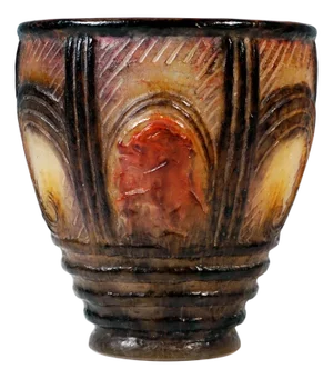Art Deco Glass Paste Beaker with Lion and Owl Motif by Gabriel Argy-Rousseau, Paris, France, 1920s