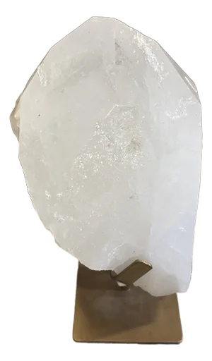 A Quartz Crystal on Golden Stand - H