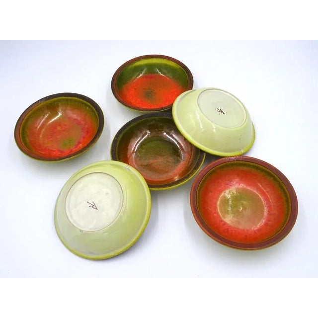 1970s Glazed Ceramic Bowls by Alessio Tasca, 1970s, Set of 7 For Sale - Image 5 of 14