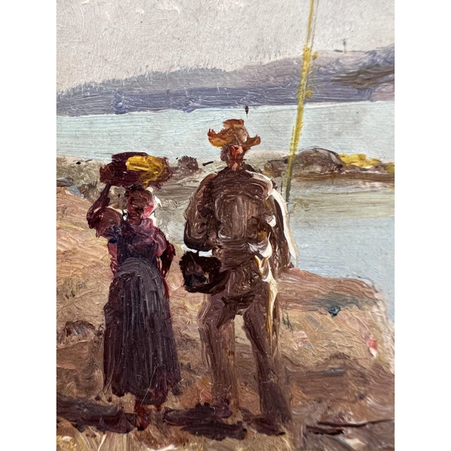 Alberto Vianelli, Pêcheurs, Oil on Cardboard, Framed For Sale - Image 4 of 11