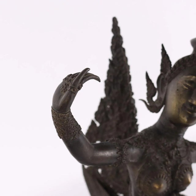 Bronze Figure of a Celestial Nymph Apsara For Sale - Image 4 of 11