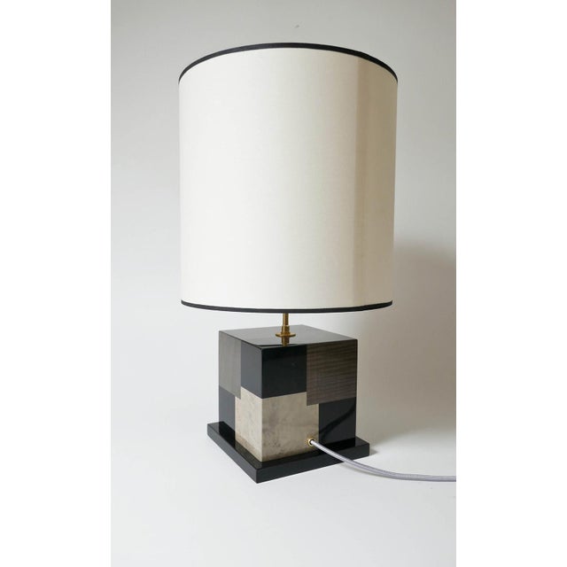 Black and Grey Sycamore Table and Desk Lamp Cubes by Aymeric Lefort For Sale - Image 4 of 18