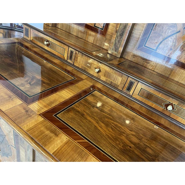 Vintage Baroque Brown Secretary For Sale - Image 9 of 18