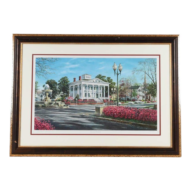 Framed Limited Edition William Mangum's "5th and Market" Print 10/750 For Sale