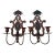 Antique Spanish Revival Cast Iron Double Arm Wall Sconces, a Pair For Sale