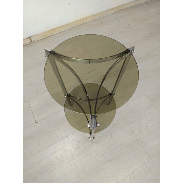 Vintage Chrome Side Table, 1970s For Sale - Image 6 of 11