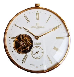 Vintage Pocket Watch with Jewelry by Michel Herbelin, Paris