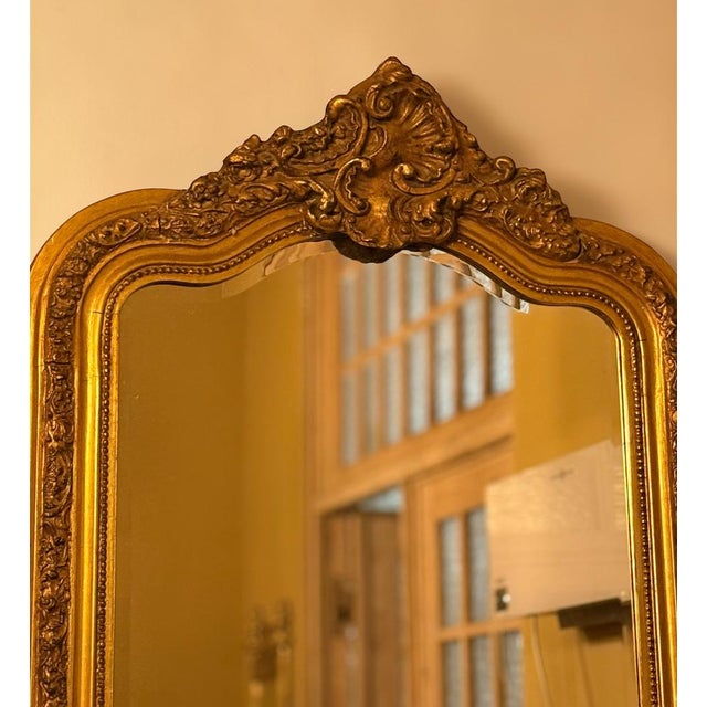 Vintage Crested Mirror, 1920s For Sale - Image 3 of 4