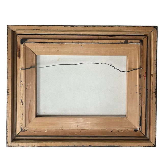 Wood 1980s Still Life With Flowers Oil Painting For Sale - Image 7 of 9