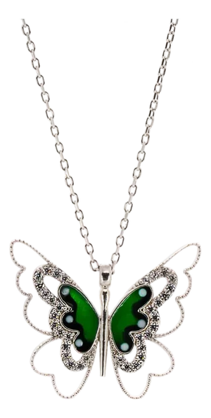 Abundance Green Butterfly Necklace
