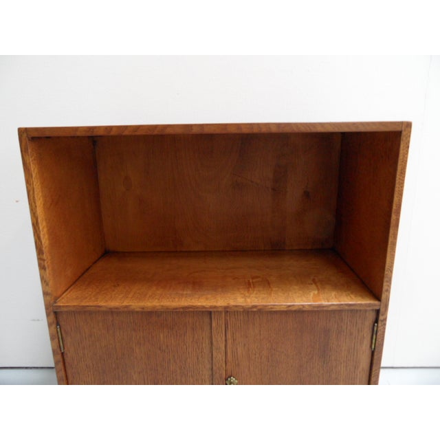 Vintage Dutch Oak Open Bookcase with Doors, 1930s For Sale - Image 8 of 13