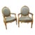 Pair of 19th Century French Giltwood Louis XVI Style Médaillon Armchairs For Sale