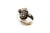 Metal White Gold Ring with Brilliant-Cut Diamonds and Cut-Out Corners For Sale - Image 7 of 10