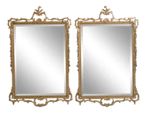 Friedman Brothers Model #5739 Gold Gilt Mirrors - a Pair