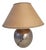 Vintage Silver-Plated Ceramic Table Lamp from La Bottega, 1980s For Sale