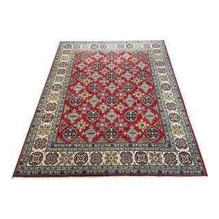 Tribal Afghan Kazak Lori Pambak Area Rug For Sale