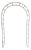 Classic Galvanized Rose Arch Rack for Climbing Plants For Sale
