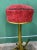 Vintage Gold & Red Bar Stool For Sale - Image 4 of 9