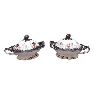 Tureens from Mason's Ironstone, 1840, Set of 2 For Sale