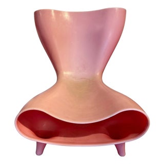 Faded Pink Plastic Orgone Chair by Marc Newson For Sale