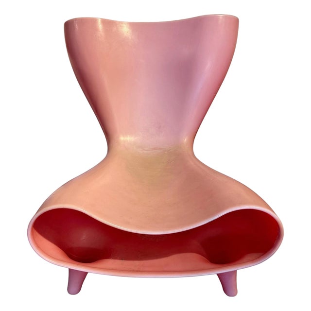 Faded Pink Plastic Orgone Chair by Marc Newson For Sale