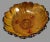 Art Deco Vintage Amber Color Indiana Glass Bowl Sunflower Center Footed Scalloped Edge For Sale - Image 3 of 8