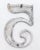 Vintage brushed aluminum numeral 5 outdoor house or building marker with two prongs on the back. Good condition with...