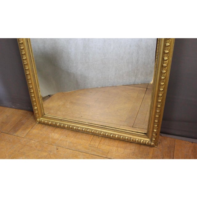 Large 19th Century Gilded Stucco Mirror For Sale - Image 3 of 14