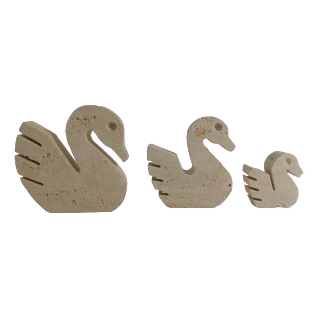 Vintage Swans Figurines by Enzo Mari for F.lli Mannelli, 1970s, Set of 3 For Sale