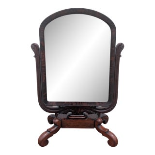 Vintage Ornate Victorian Mahogany Dressing Table Mirror For Sale