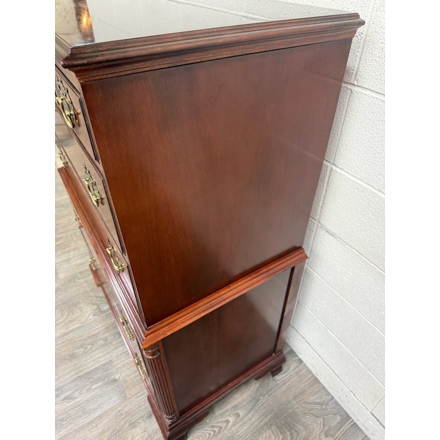 Vintage Thomasville Chair Company Mahogany Chest on Chest Dresser For Sale In Kansas City - Image 6 of 18