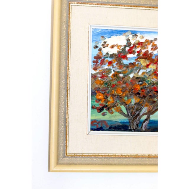 Modern Göran Brunius, Autumn Tree, Oil on Board, Mid-20th Century For Sale - Image 3 of 10