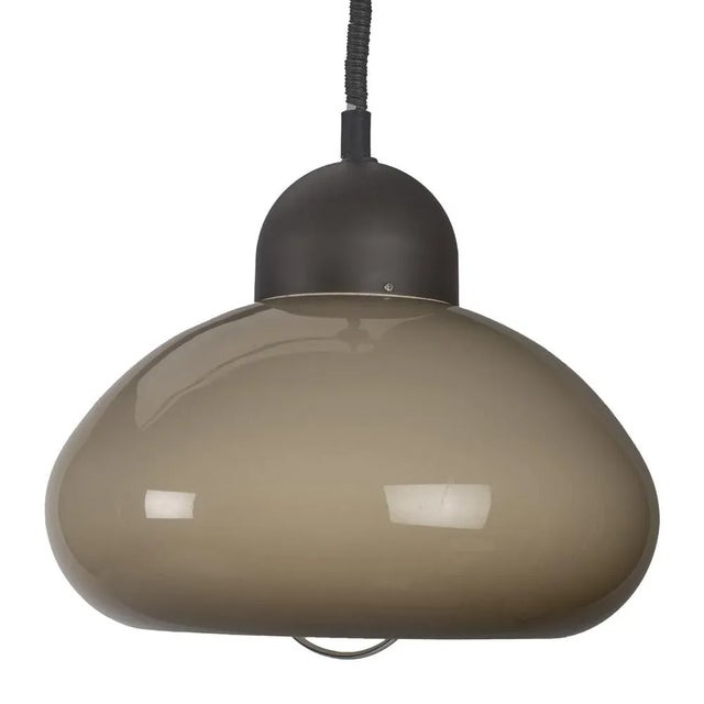 Brown Space Age Pendant Lamp in Brown For Sale - Image 8 of 8