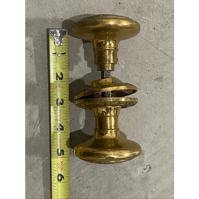 Antique Victorian Style Lion Design Bronze Door Knob For Sale - Image 4 of 6