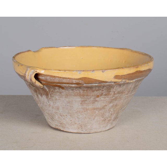 French Yellow Glazed Terracotta Tian or Grésale Bowl For Sale In Orlando - Image 6 of 11