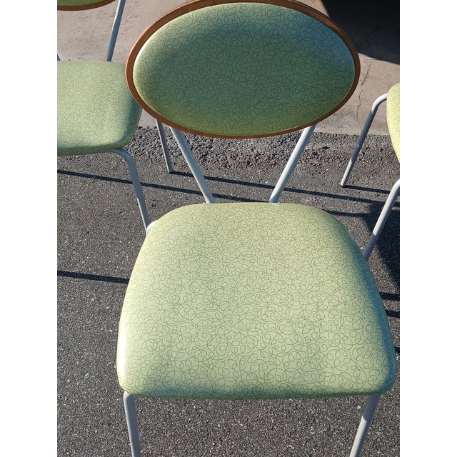 Vintage Mid-Century Modern Aluminum Chrome and Vinyl Dining Chairs, Shelby Williams Style, Set of 3 For Sale - Image 12 of 14