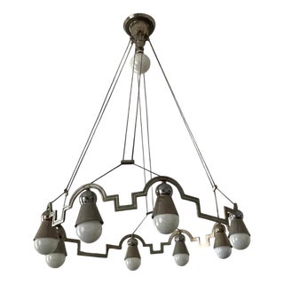 Art Deco Bauhaus School Ceiling Chandelier, 1930 For Sale