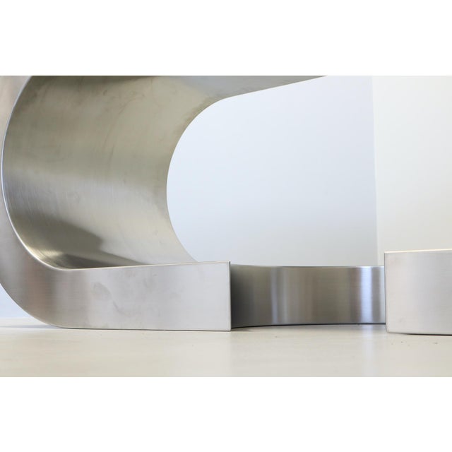 Diapason Stainless Steel Desk by Marzio Cecchis for Studio Most, 1968 For Sale - Image 10 of 14