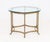 Metal La Barge Style Glass Top and Brass Table For Sale - Image 7 of 8