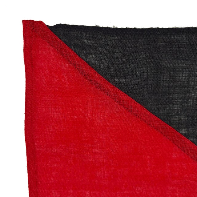 Vintage Wool Sewn Flag of Jordan For Sale - Image 4 of 6