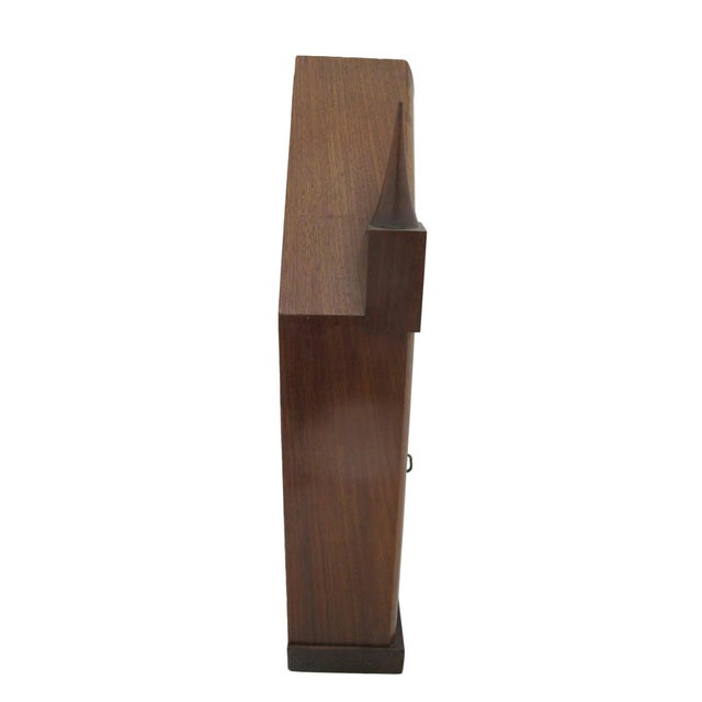 Antique Smith & Goodrich 30 Hour Steeple Mantel Clock With Hand Painted Old State House For Sale - Image 10 of 14