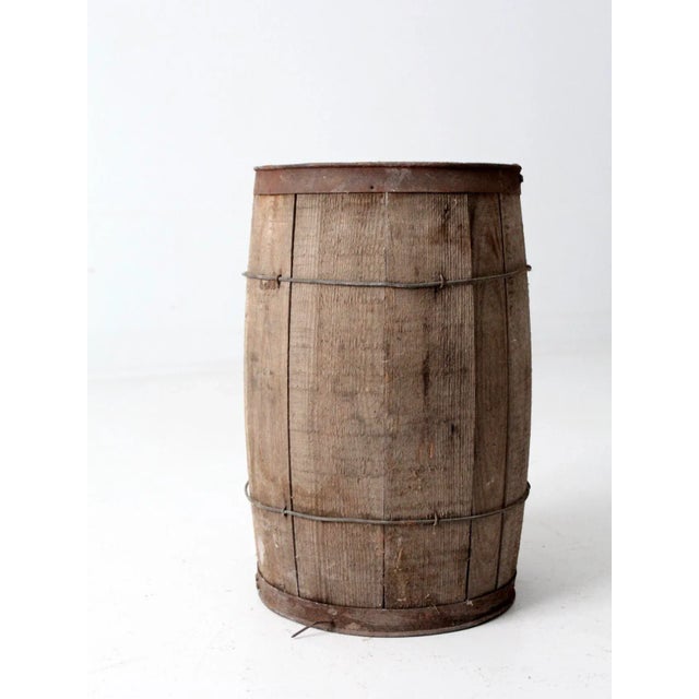 Late 19th Century Antique Wooden Barrel For Sale - Image 5 of 8