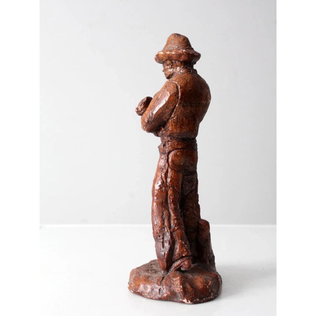 Vintage Western Cowboy Statue For Sale - Image 6 of 10