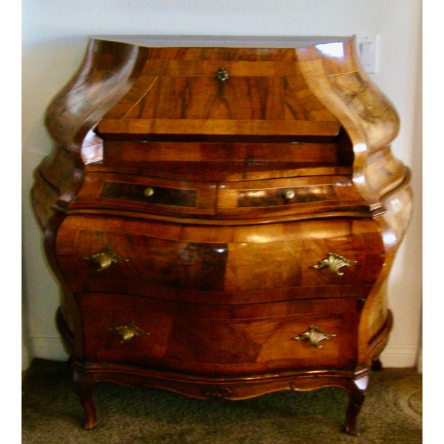 Late 18th Century Antique Italian Rococo Bombe Secretary For Sale - Image 13 of 13