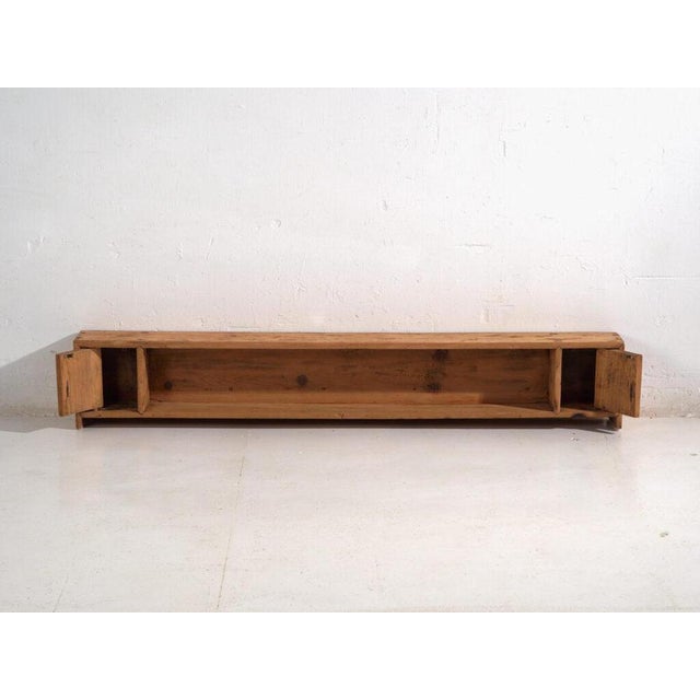 Wood Antique Pine Low Sideboard For Sale - Image 7 of 11